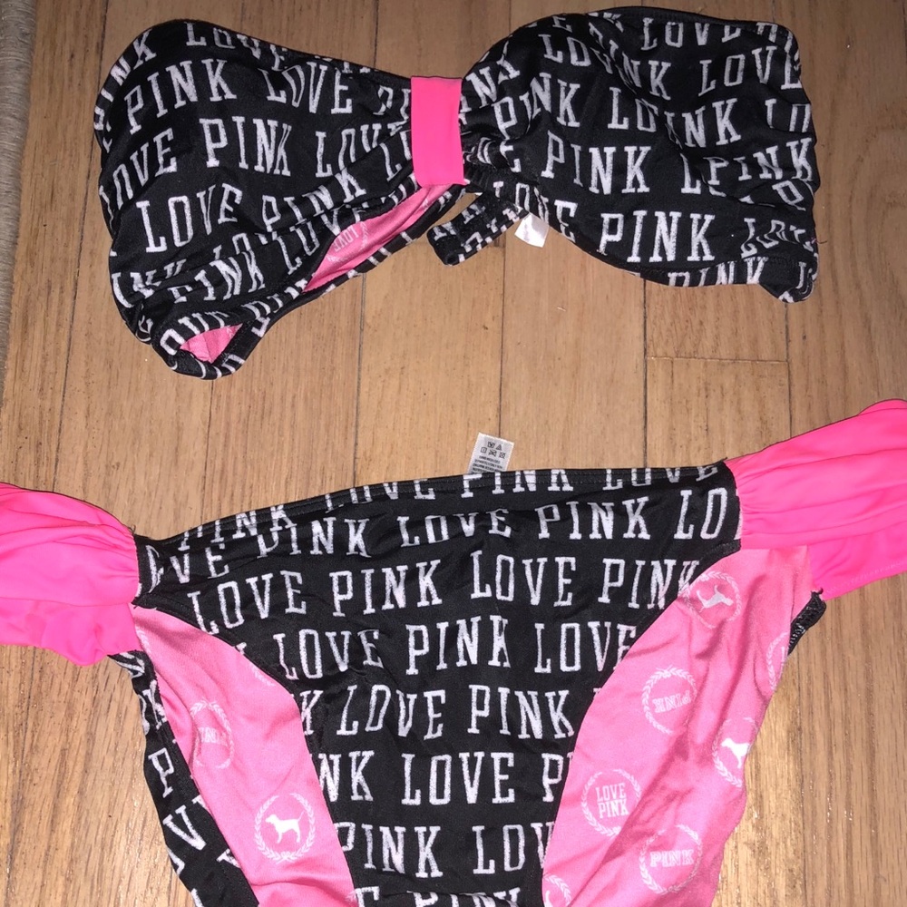 PINK strapless bikini